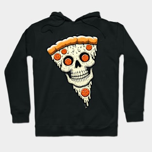 Pizza Skull Face, Funny Pizza Lover, Halloween Hoodie